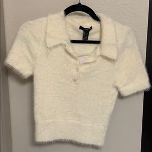 Ivory Short Sleeve Sweater Top